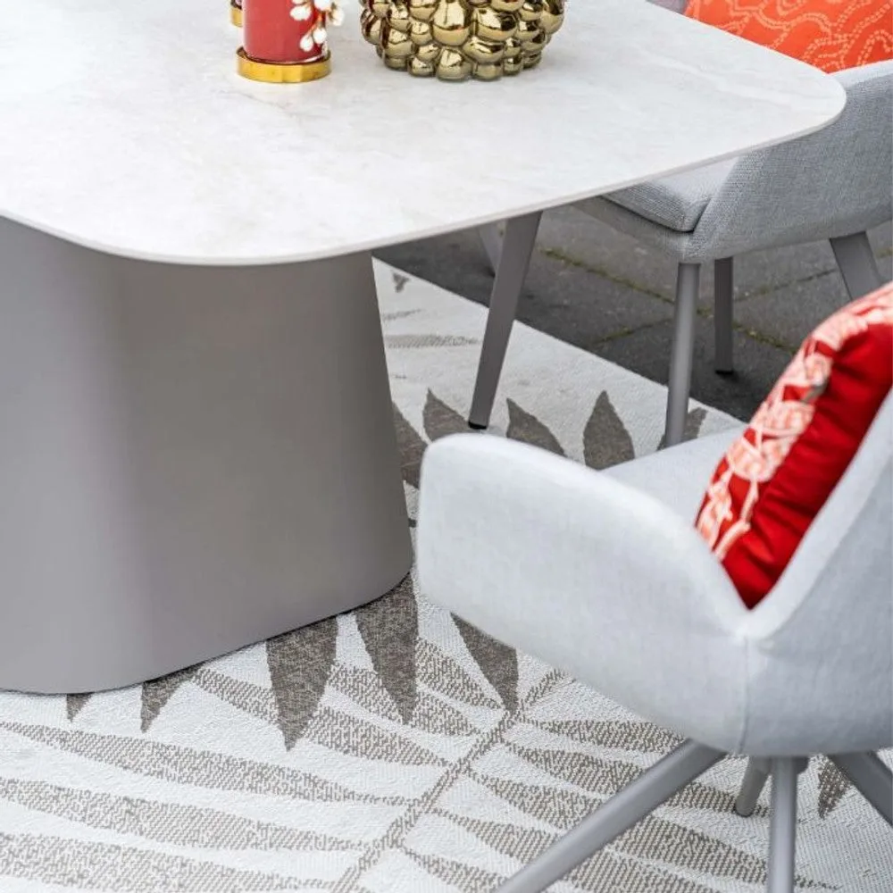 Garden Impressions Denver dining tafel 320x120 cm taupe Centostone Verona sand