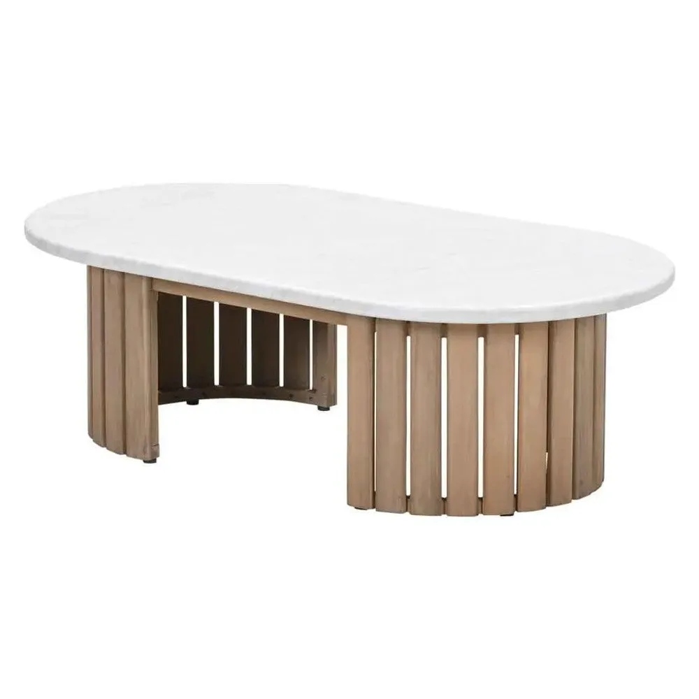Garden Impressions Ibiza lounge tafel 130x70xH40 cm acacia white wash  sand