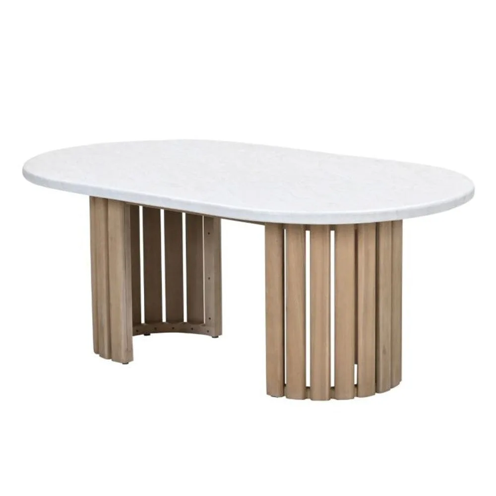 Garden Impressions Ibiza lounge-dining tafel 170x100xH68 cm acacia white wash  sand