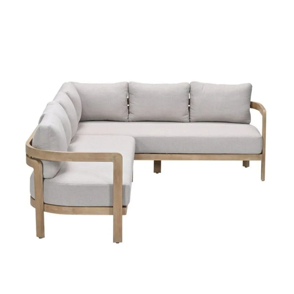 Garden Impressions Ibiza lounge-dining set 2-delig rechts acacia white wash  grijs zand