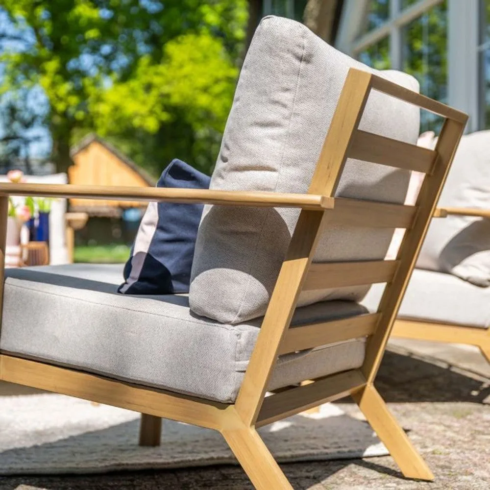 Garden Impressions Chicago lounge fauteuil natural teak look   desert sand