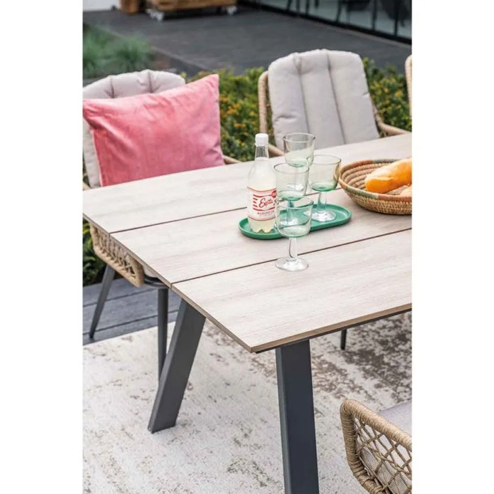 Garden Impressions Allasio dining fauteuil carbon black rope natural PE desert sand Vironwood