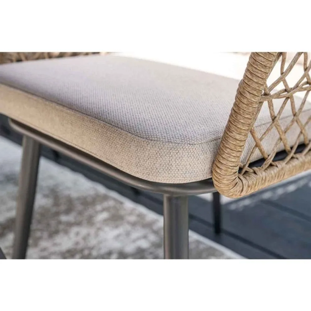 Garden Impressions Allasio dining fauteuil carbon black rope natural PE desert sand Vironwood