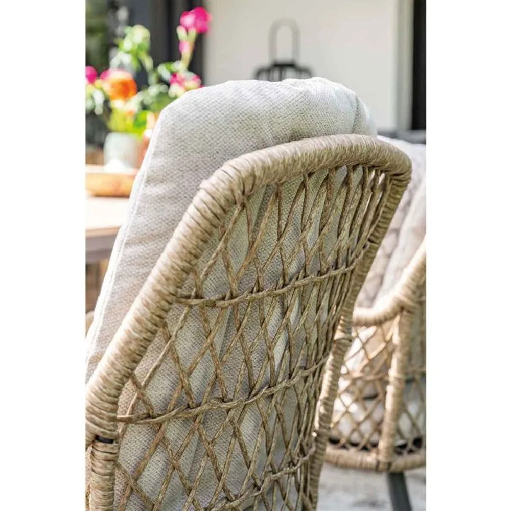 Garden Impressions Allasio dining fauteuil carbon black rope natural PE desert sand Vironwood