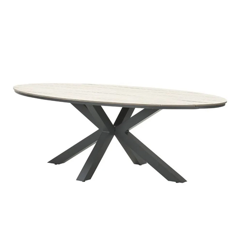 Edison tuintafel ovaal 220x115 cm light teak - Garden Impressions (SKU: 21640NF)