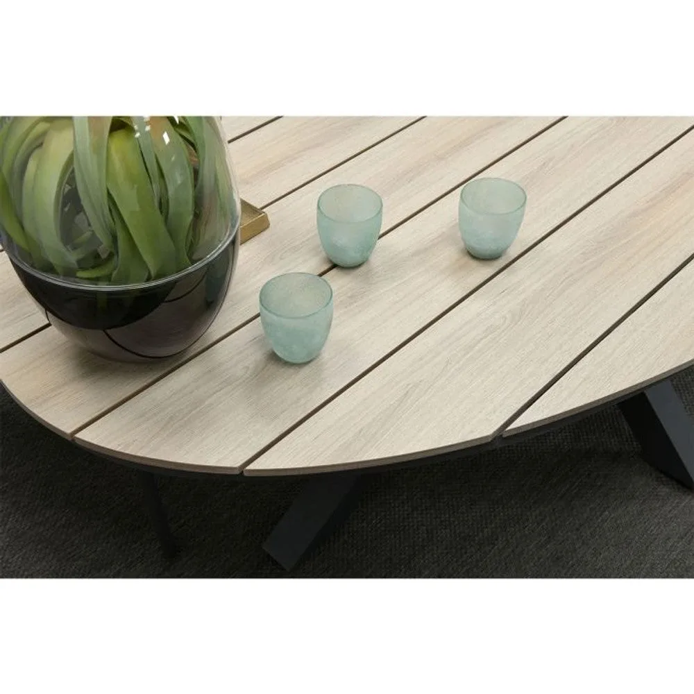 Edison tuintafel ovaal 220x115 cm light teak - Garden Impressions (SKU: 21640NF)
