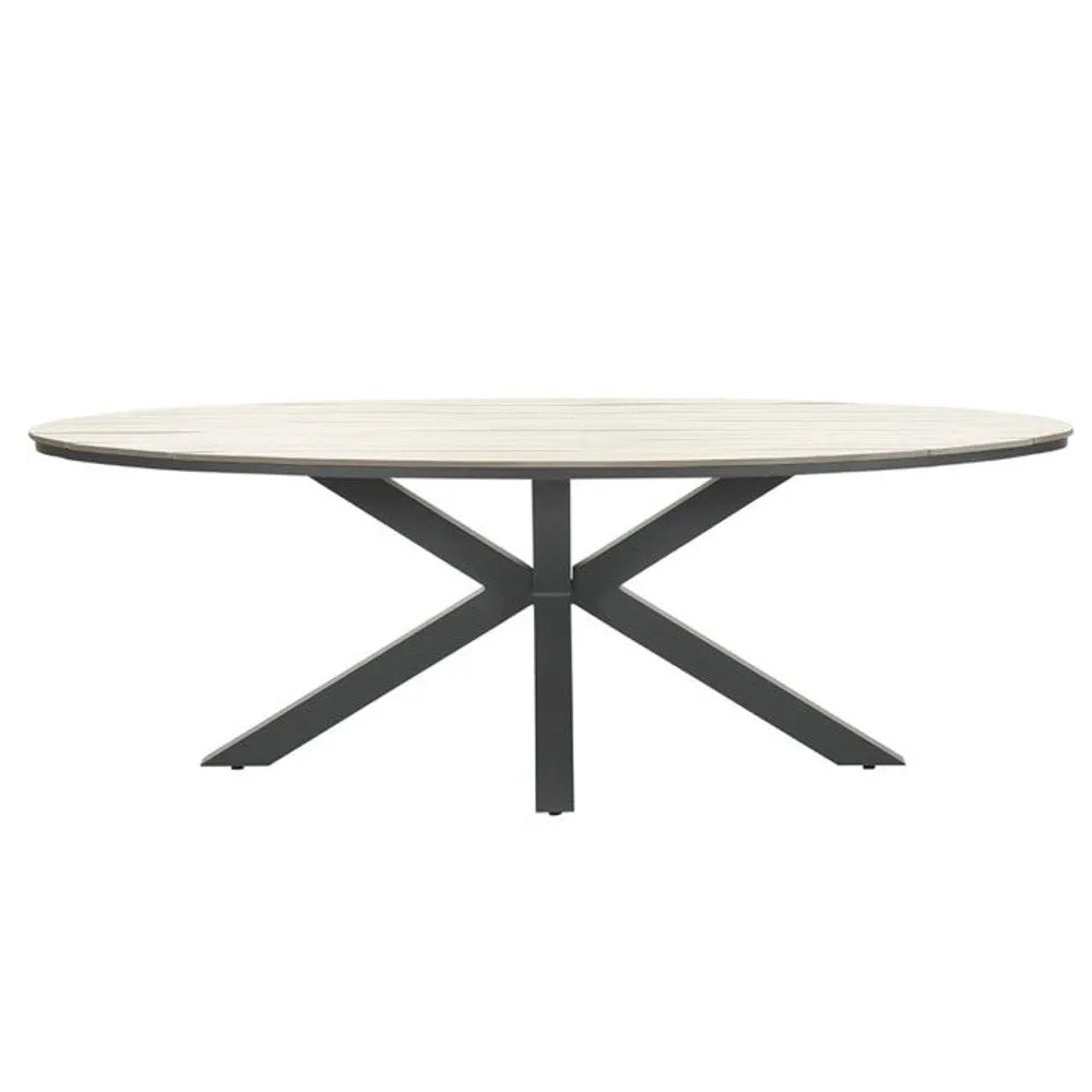 Edison tuintafel ovaal 220x115 cm light teak - Garden Impressions (SKU: 21640NF)