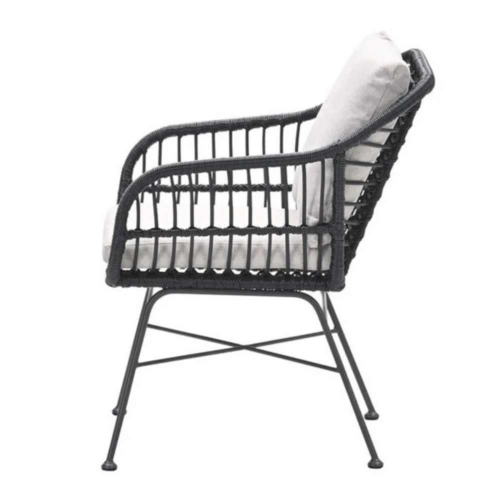 Margriet dining fauteuil zwart desert sand - Garden Impressions (SKU: 21696NF)