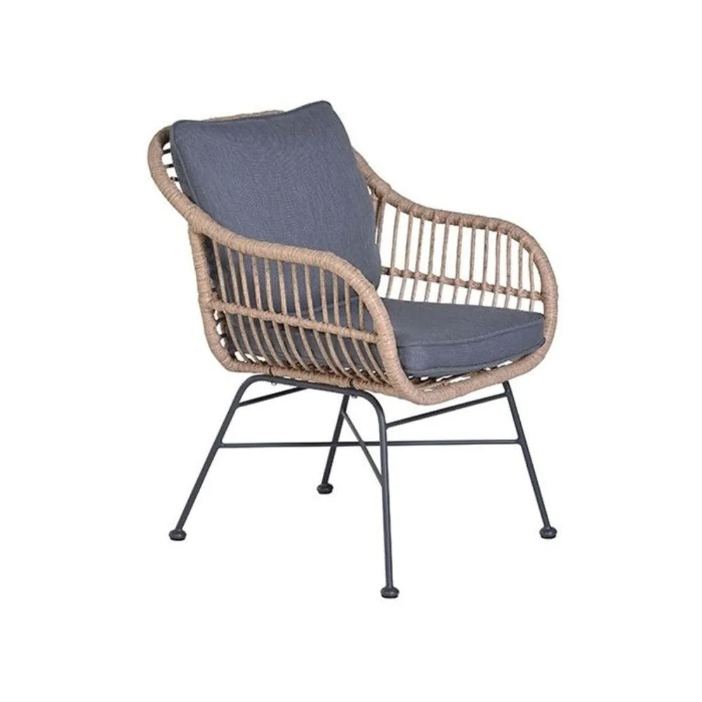 Margriet tuinset 7-delig bruin met Edison tuintafel ovaal 220x115 cm light teak vironwood