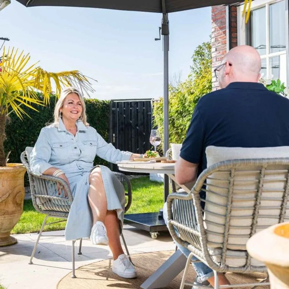 Margriet dining stoel grijs - Garden Impressions