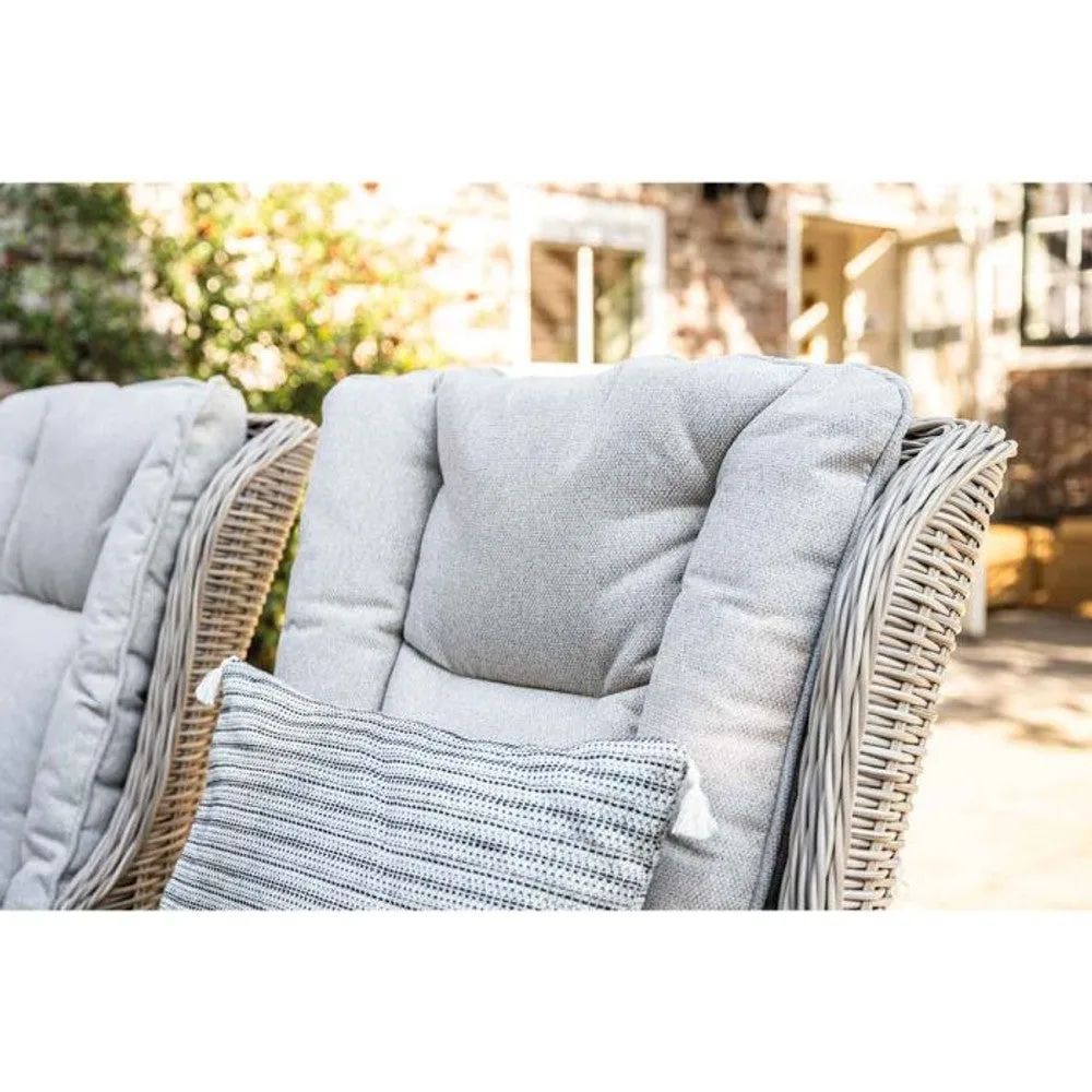 Osborne tuinset 7-delig vintage willow met Latina uitschuifbare tuintafel 180/230x100 cm taupe