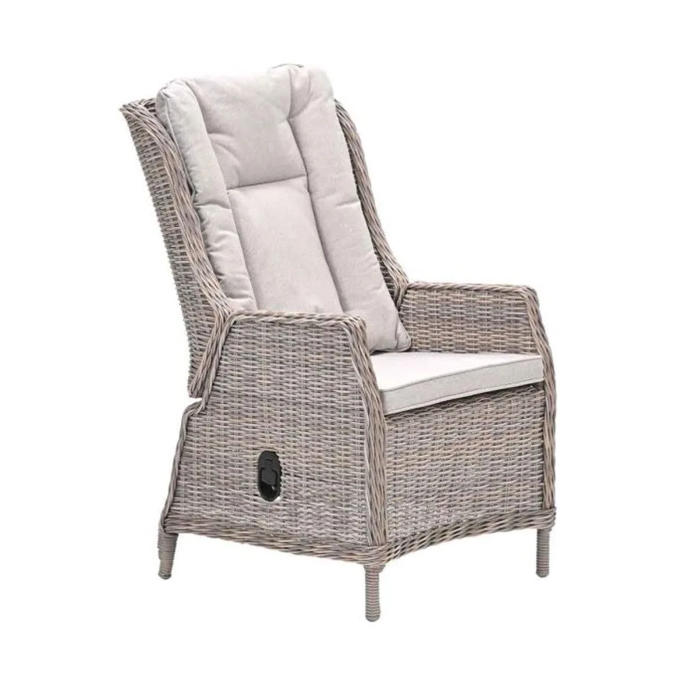 Osborne tuinset 7-delig vintage willow met Latina uitschuifbare tuintafel 180/230x100 cm taupe