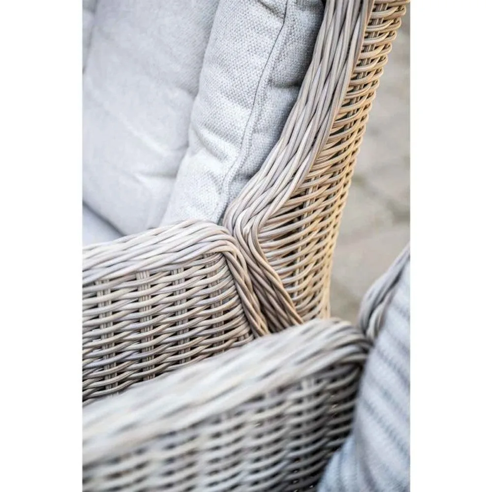 Osborne tuinset 7-delig vintage willow met Latina uitschuifbare tuintafel 180/230x100 cm taupe