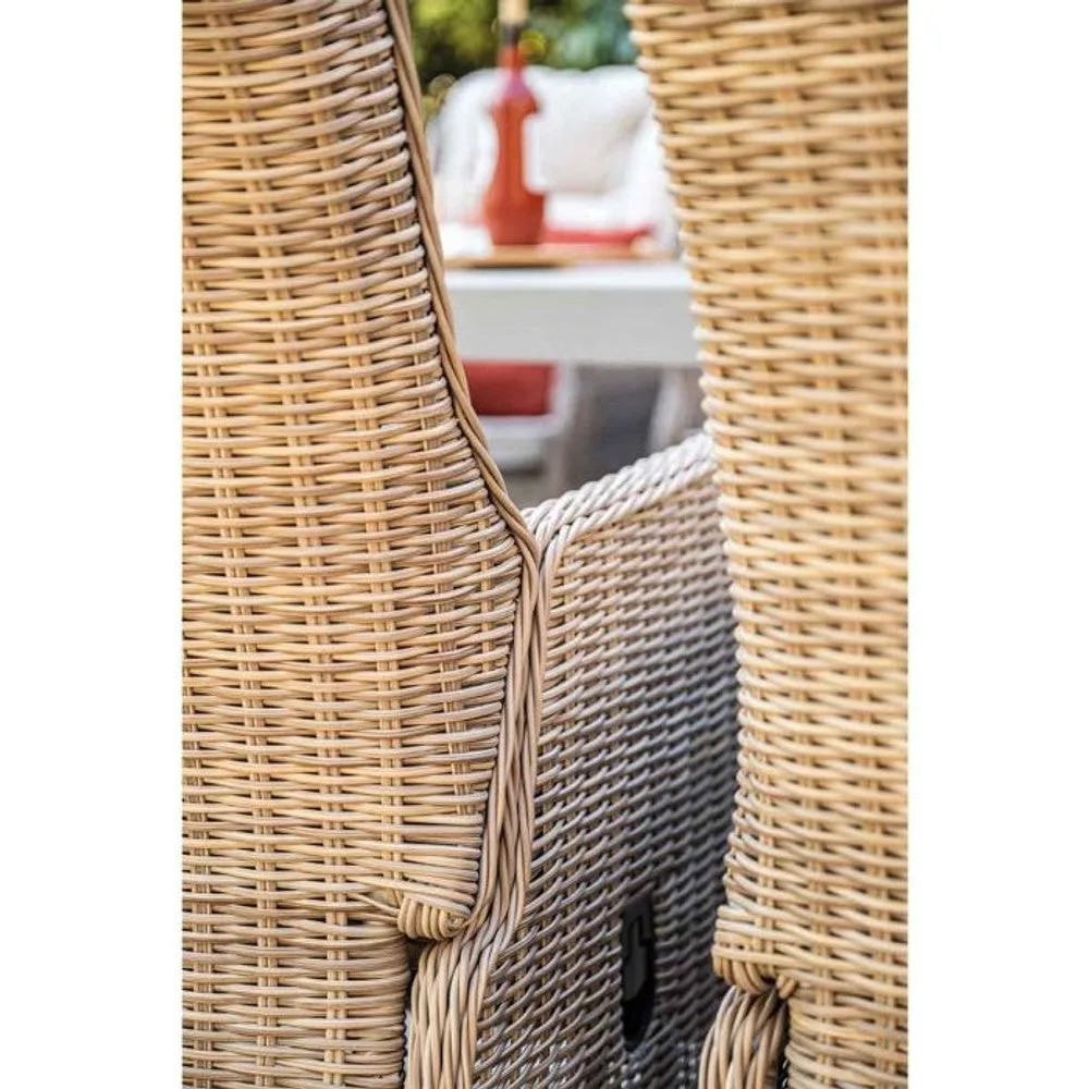 Osborne tuinset 7-delig vintage willow met Latina uitschuifbare tuintafel 180/230x100 cm taupe