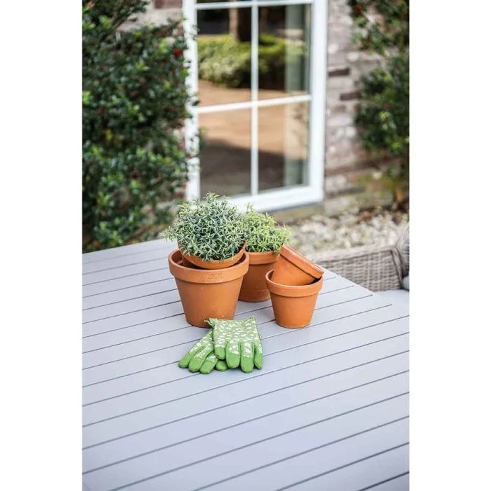 Osborne tuinset 7-delig vintage willow met Latina uitschuifbare tuintafel 180/230x100 cm taupe