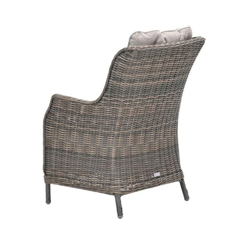 Osborne tuinset 6-delig Havanna Sand - Edison ronde dining tafel 148 cm