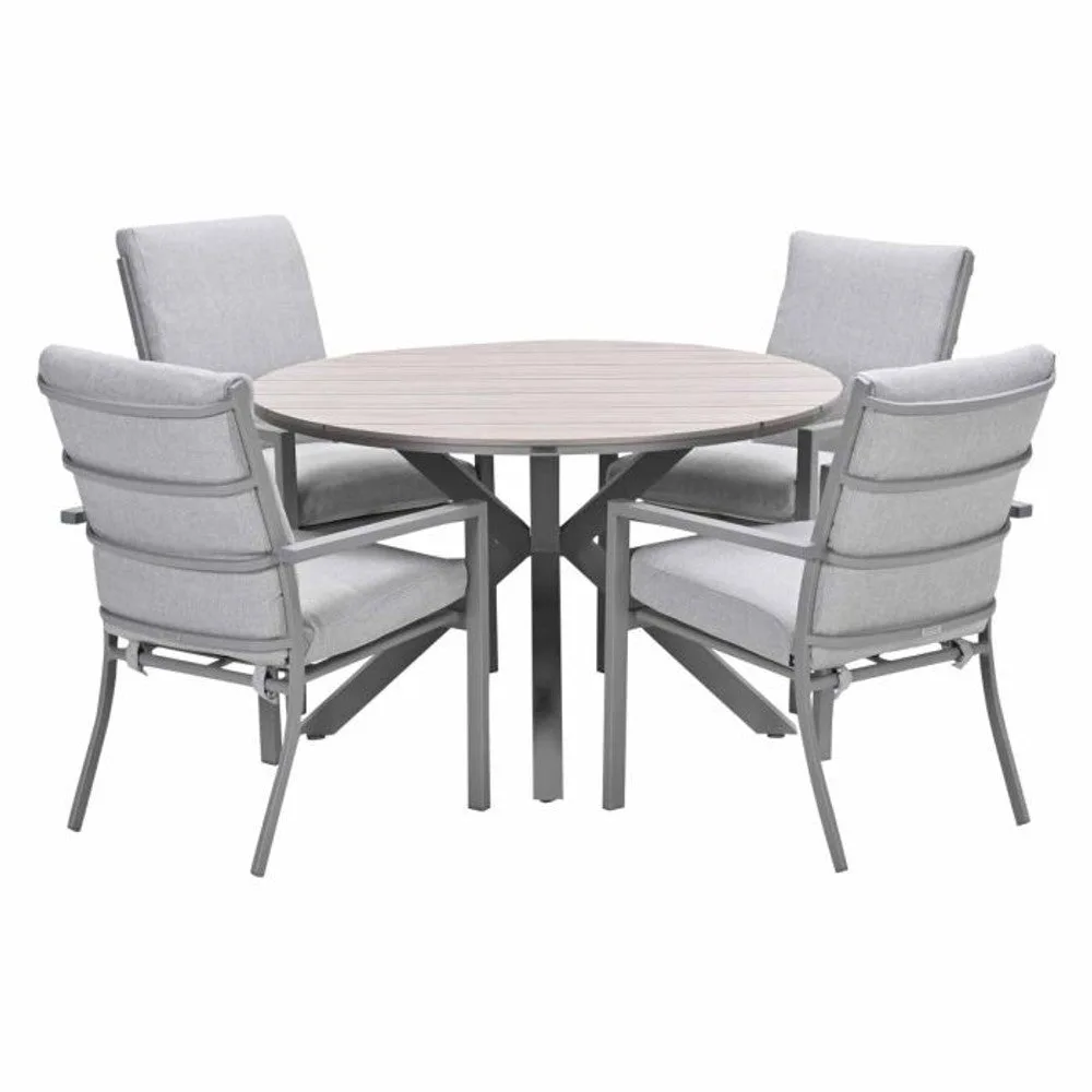 Senja tuinset 5-delig Valley Sand - Tulli ronde tuintafel 122 cm