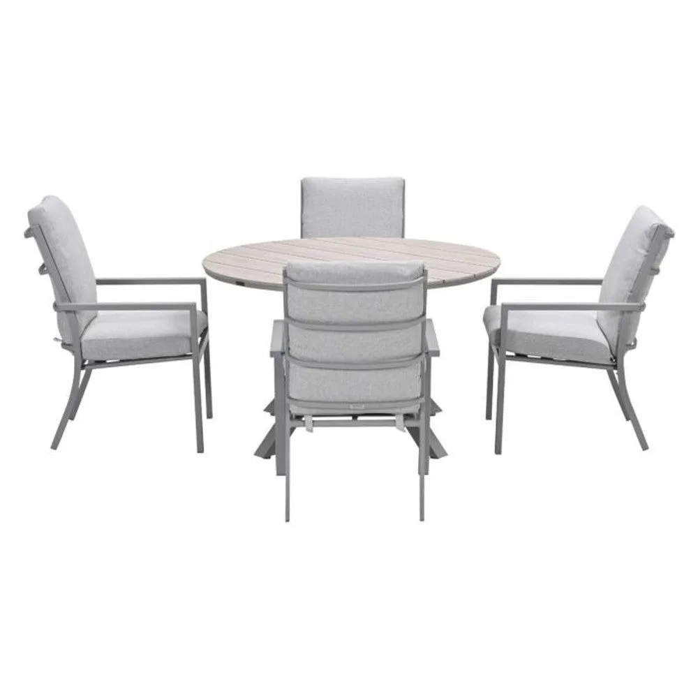 Senja tuinset 5-delig Valley Sand - Tulli ronde tuintafel 122 cm