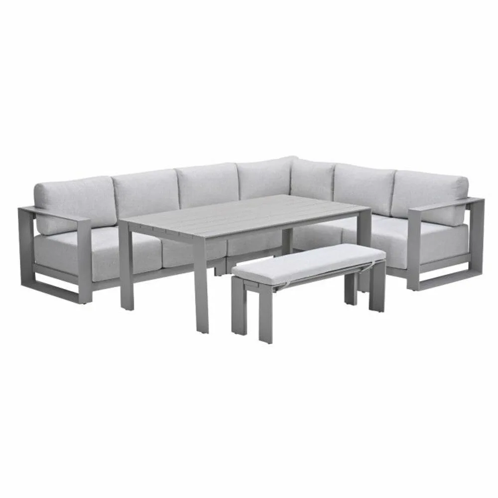 Levanto lounge dining set 6-delig - Taupe / Valley Sand
