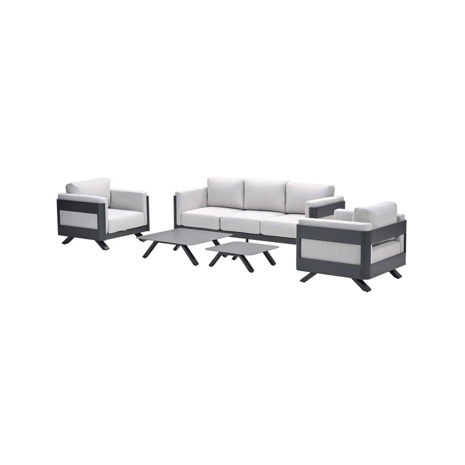Realdo loungeset 5-delig - donker grijs