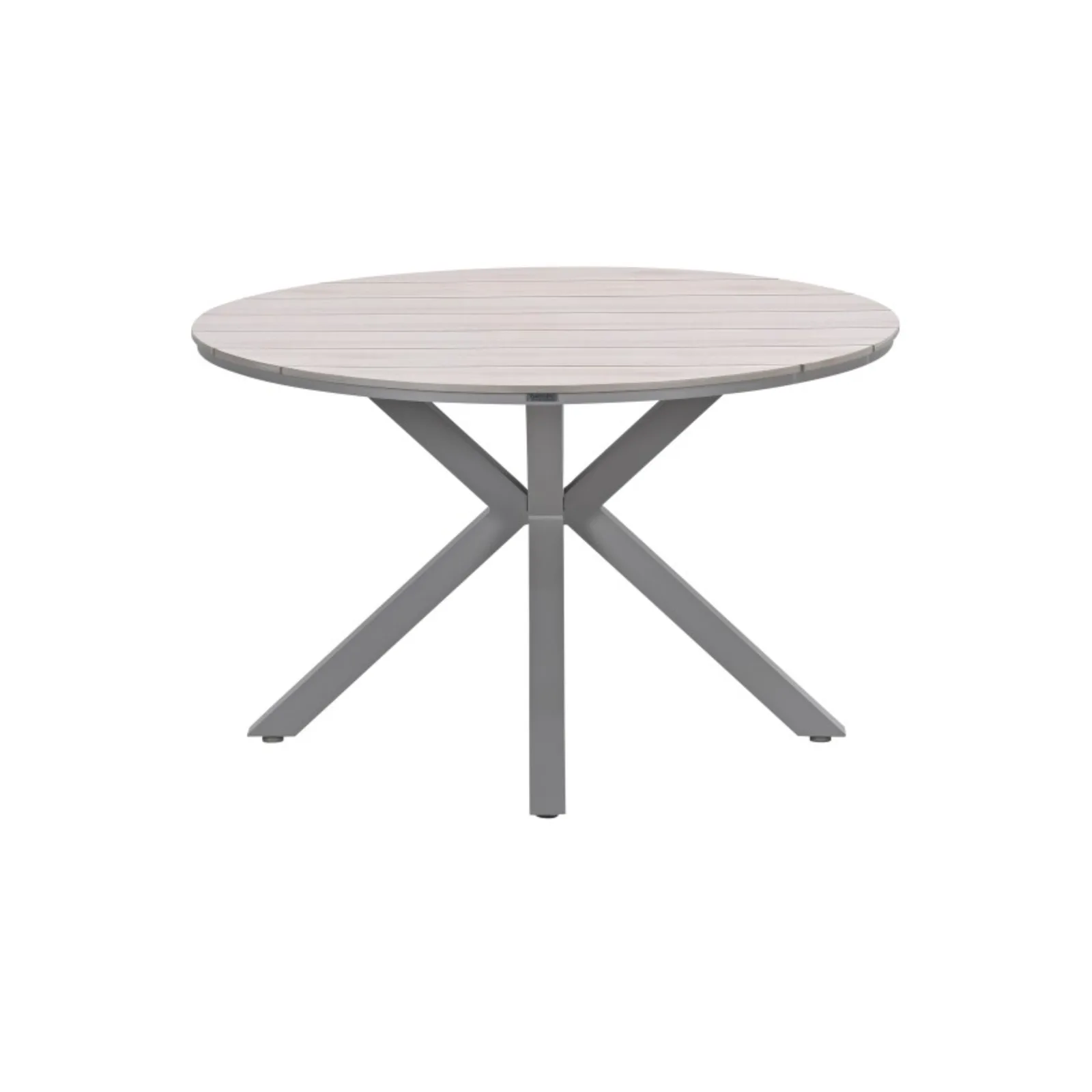 Edison tuintafel rond - 122 cm - taupe - light teak Vironwood
