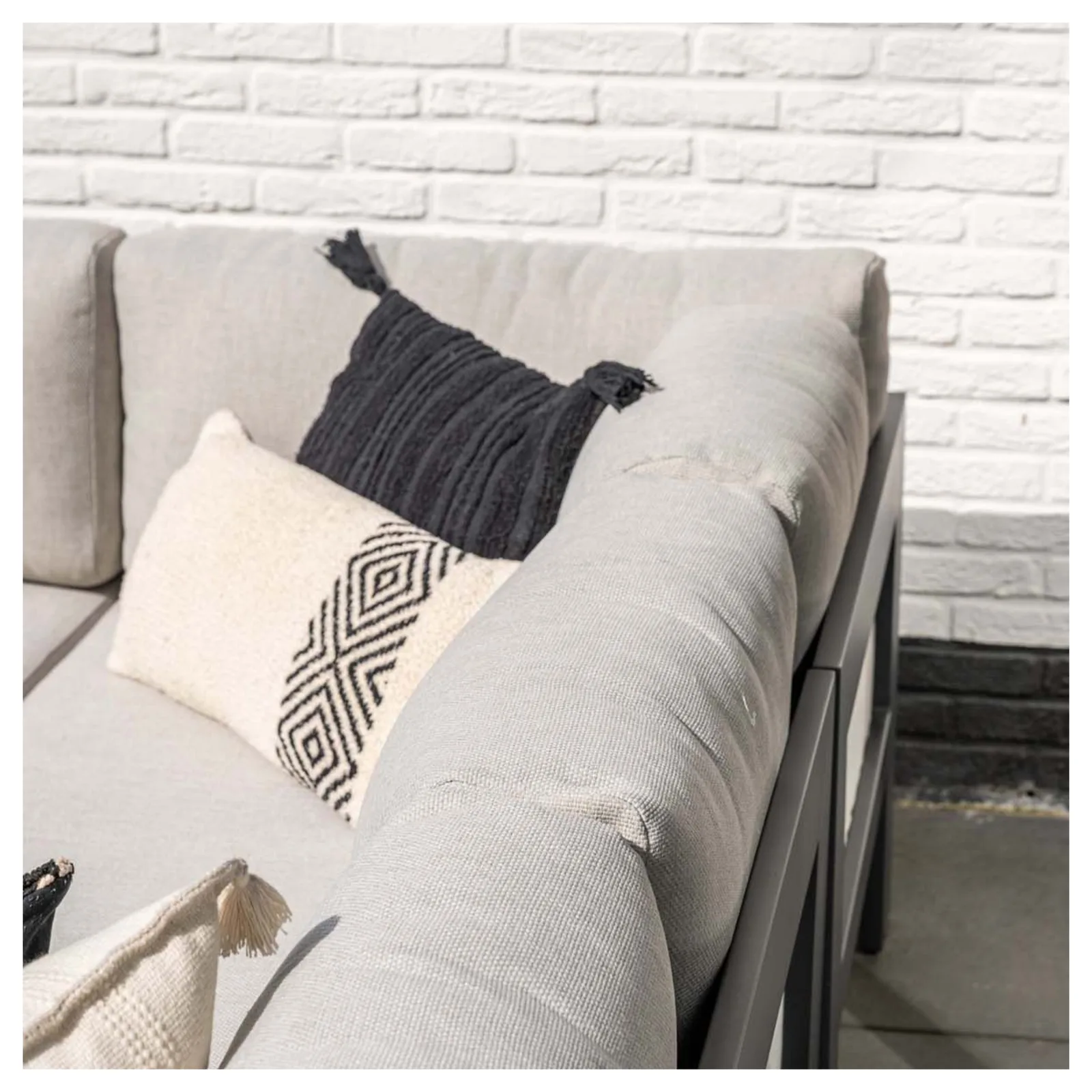 Levanto hoek loungeset - 3-delig - carbon black - valley sand 6