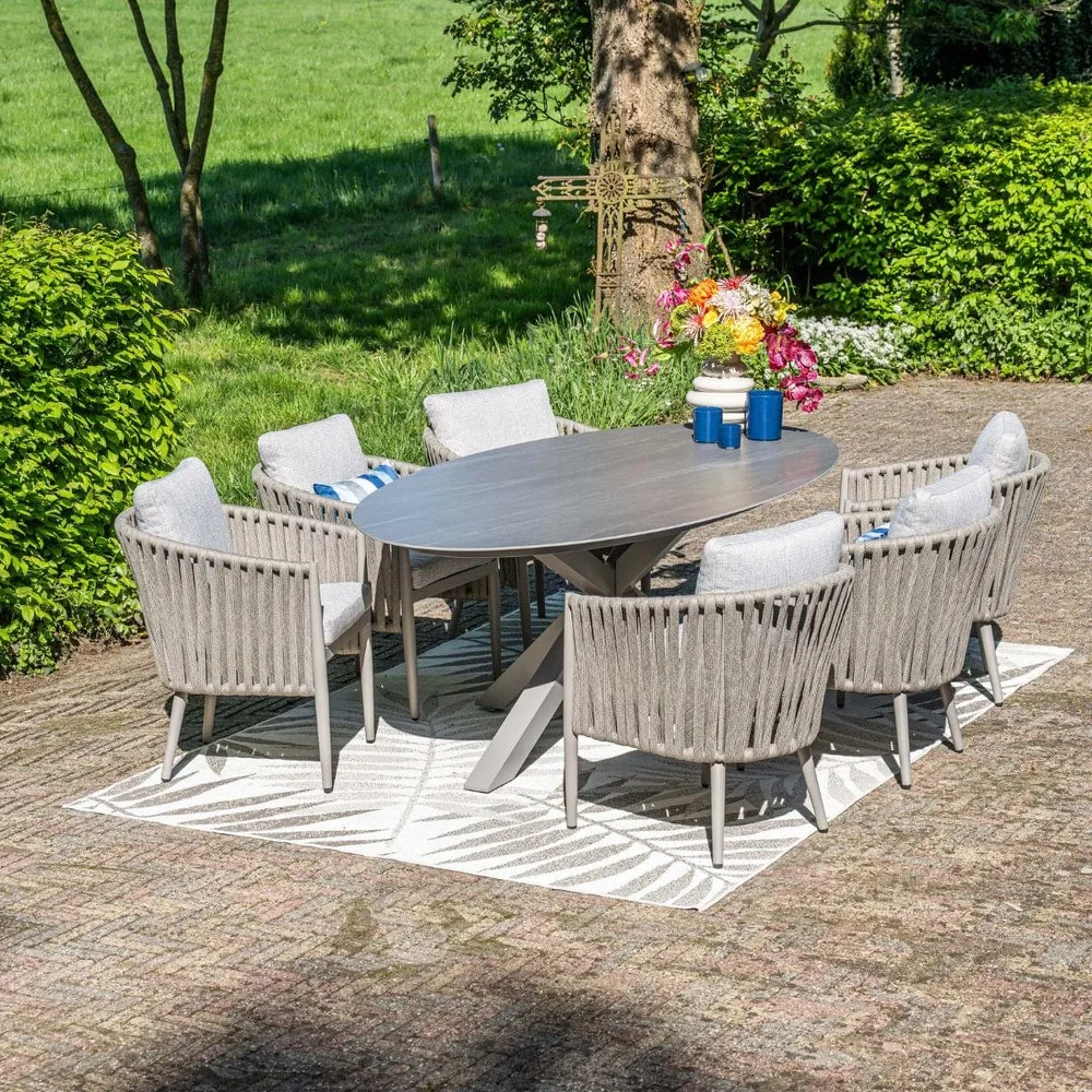 Teromos dining stoel - taupe - rope grijs zand - valley sand - afbeelding 4