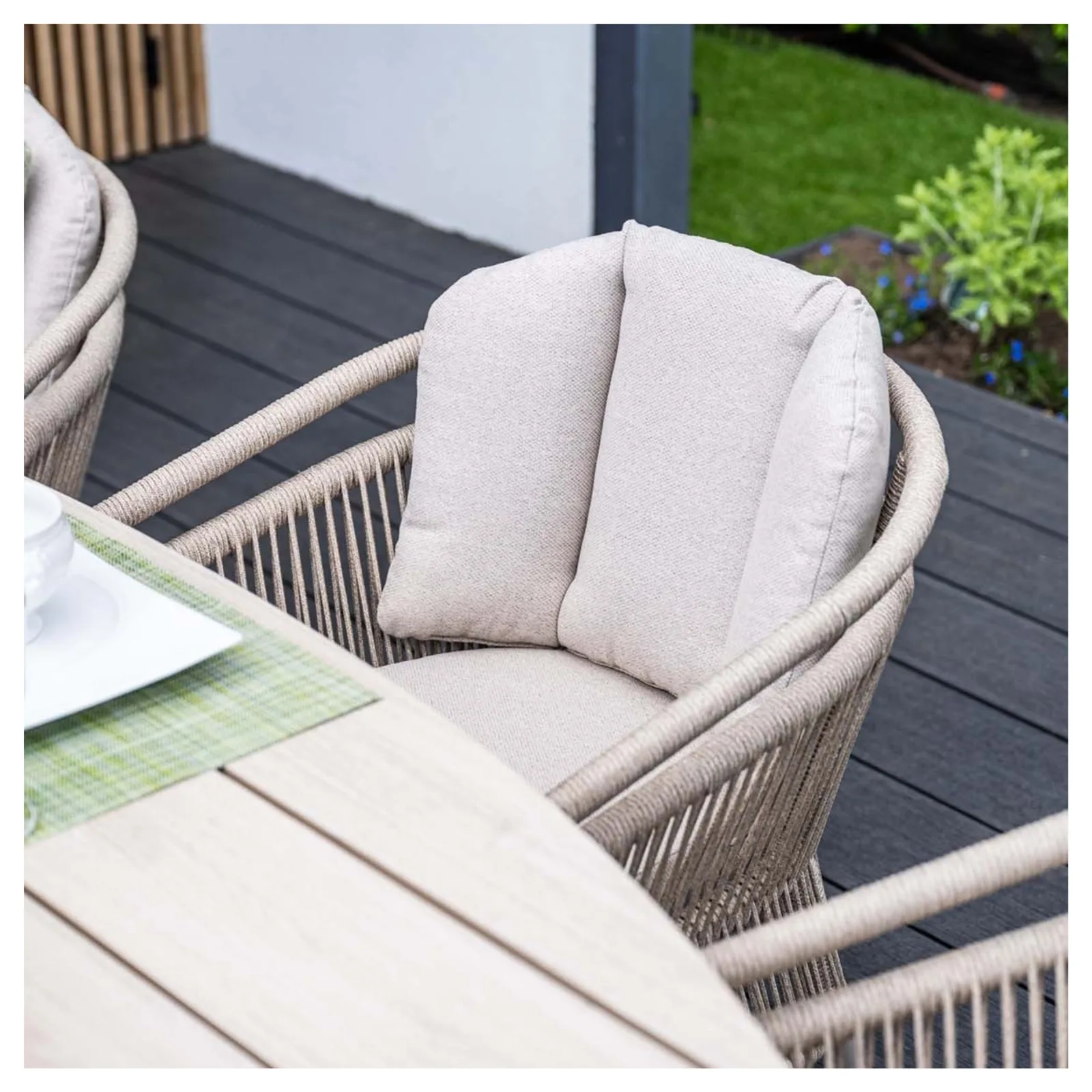 Edison tuintafel ovaal - 220x115 cm -taupe - light teak Vironwood 4