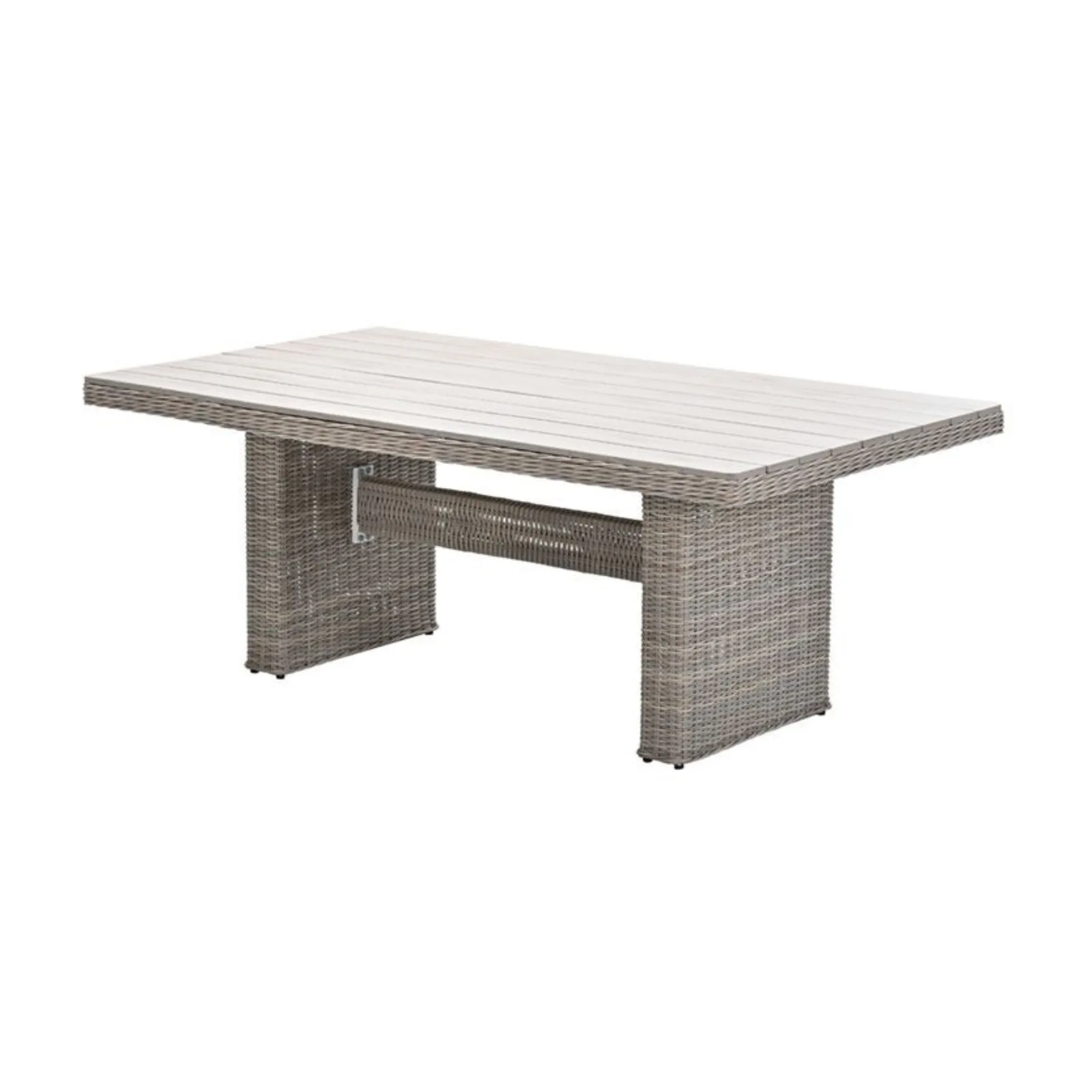 Tennessee lounge-dining tafel - 180x100 cm - vintage willow - light teak vironwood