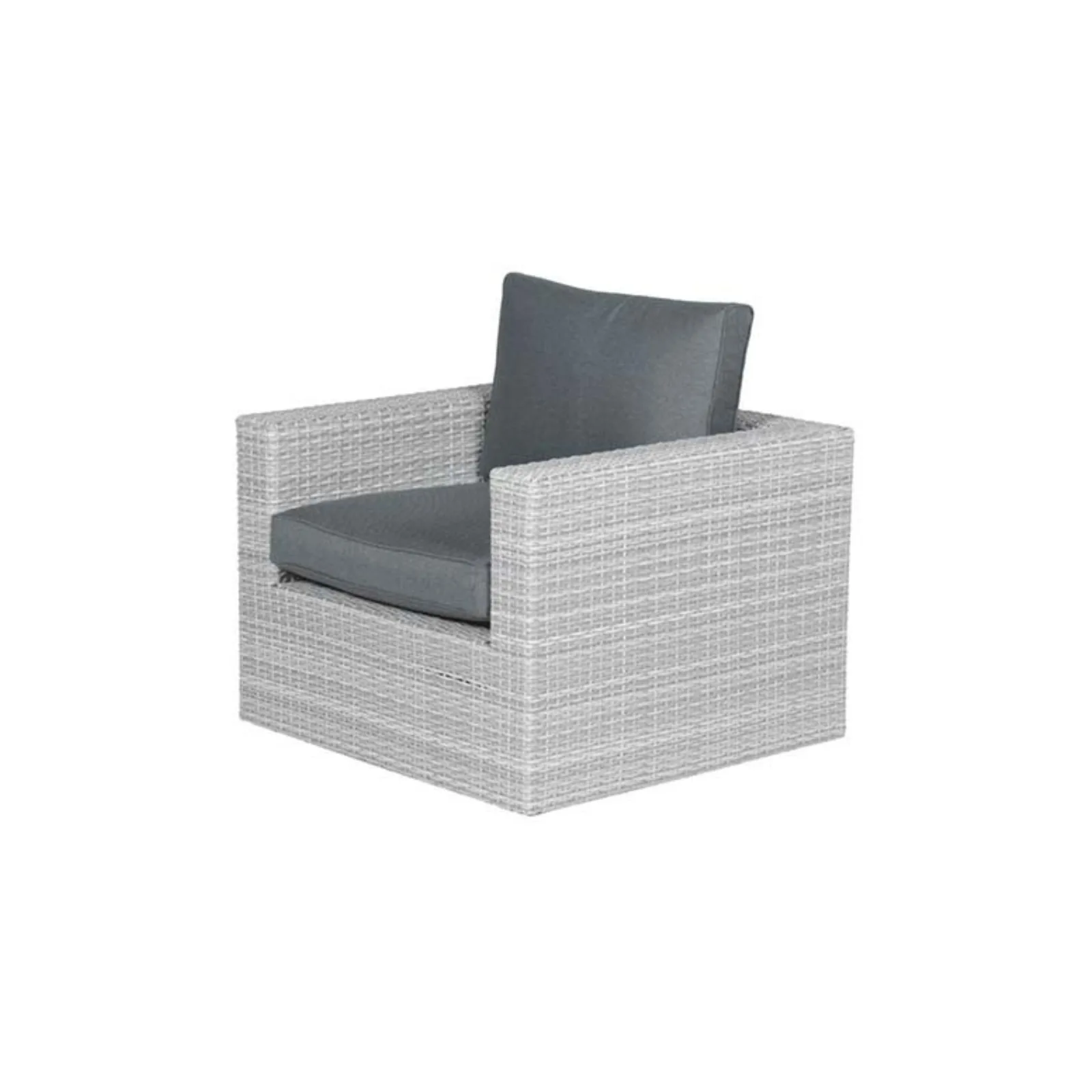 Orangebird lounge tuinstoel wicker- vintage grey - reflex black