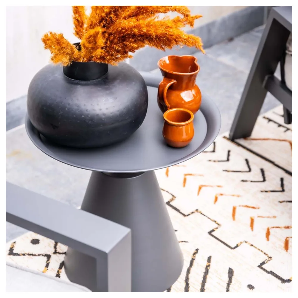 Zavala bijzettafel - diameter 50xH48 cm - carbon black 5