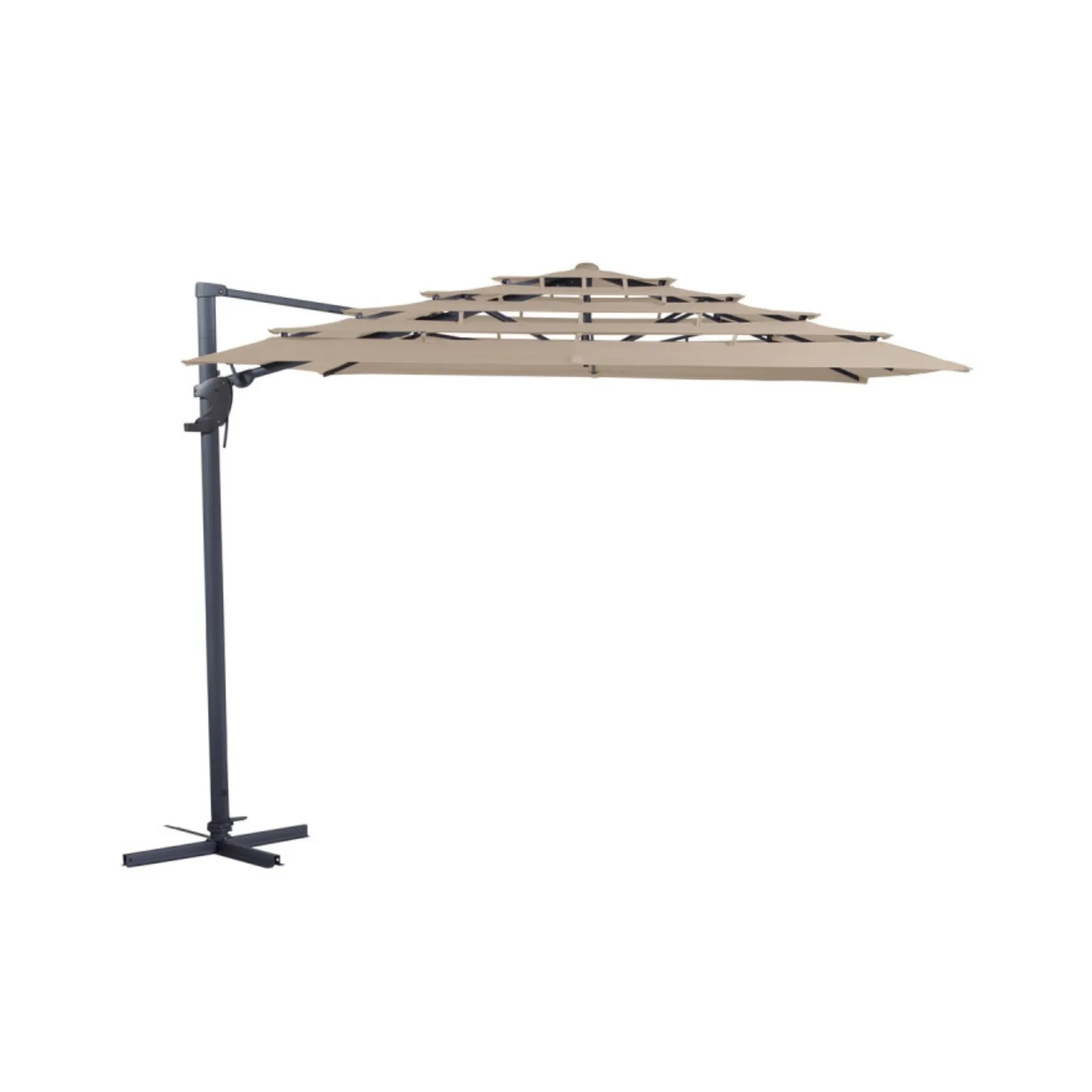 Madison zweefparasol Monaco open air 300x300cm PE ECRU